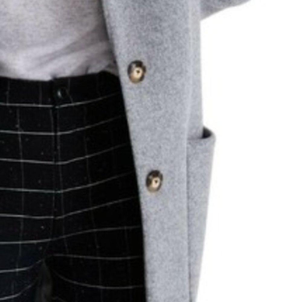 Madewell Gray Wool Blend Coat - Picture 2 of 8